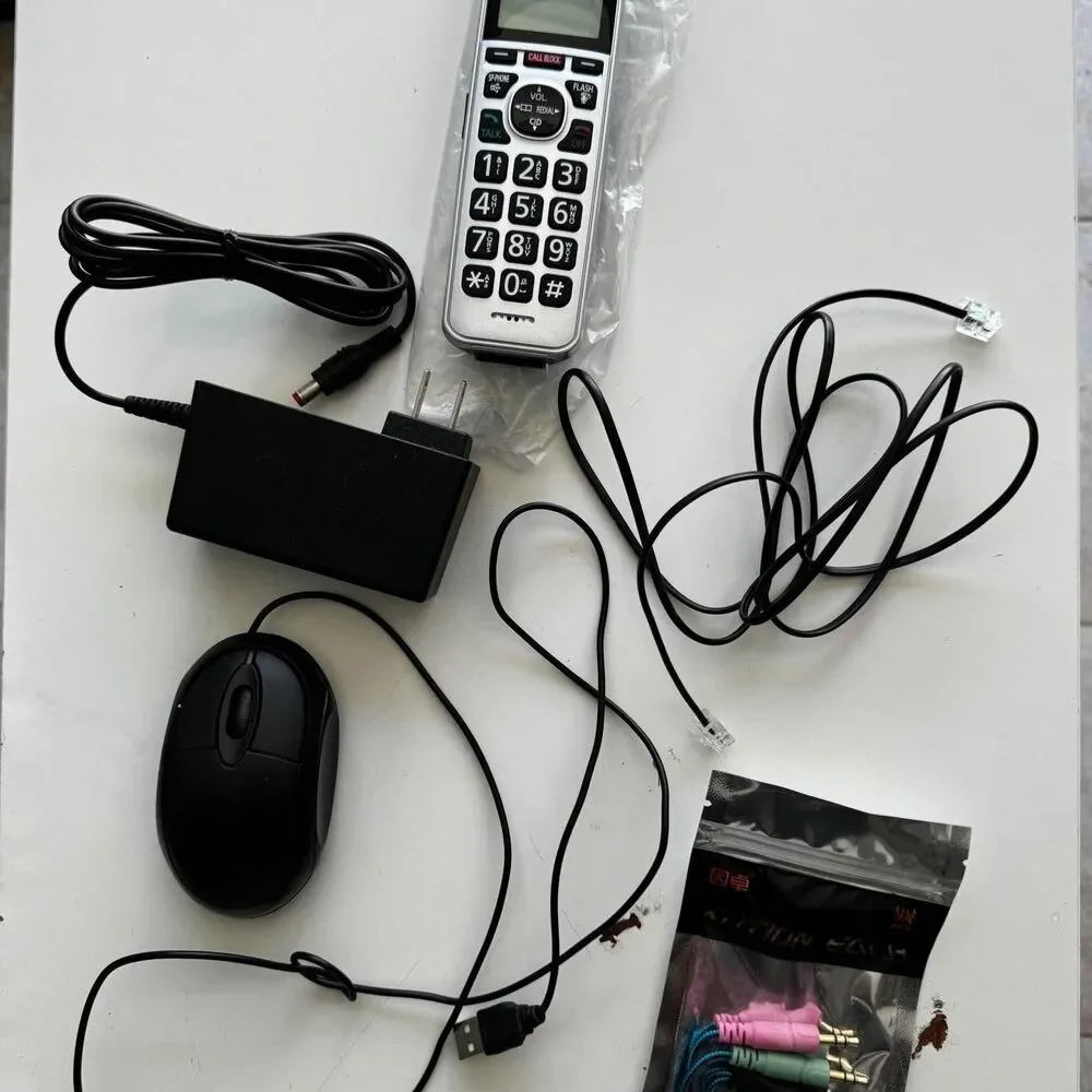 Panasonic House Phone + Optical Mouse + AC Adapter Bundle